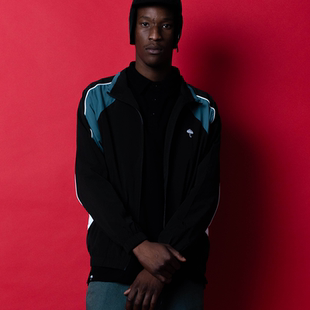 法国 TRACKSUIT HELAS READY JACKET黑绿拼色运动夹克 25WIN