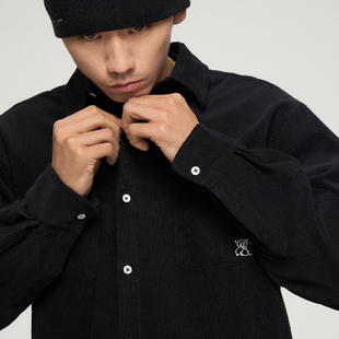 滑板街头衬衫 SON 三色刺绣全棉灯芯绒工装 大道之子 AVENUE