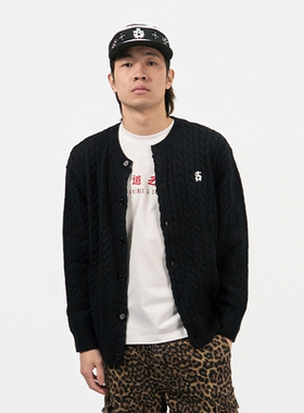 AVENUESON大道之子2025秋冬双色针织提花保暖开衫