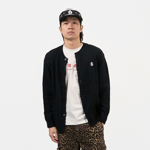 AVENUESON大道之子2025秋冬双色针织提花保暖开衫