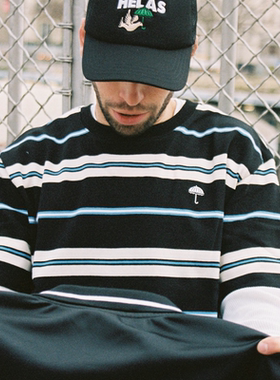 【法国】HELAS 26SP RAYE TEE STRIPED纯棉双色条纹短袖T恤