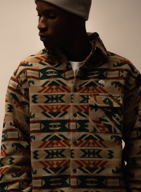 【法国】HELAS 25WIN COUTUME LS SHIRT MULTICO卡其色民族风衬衫