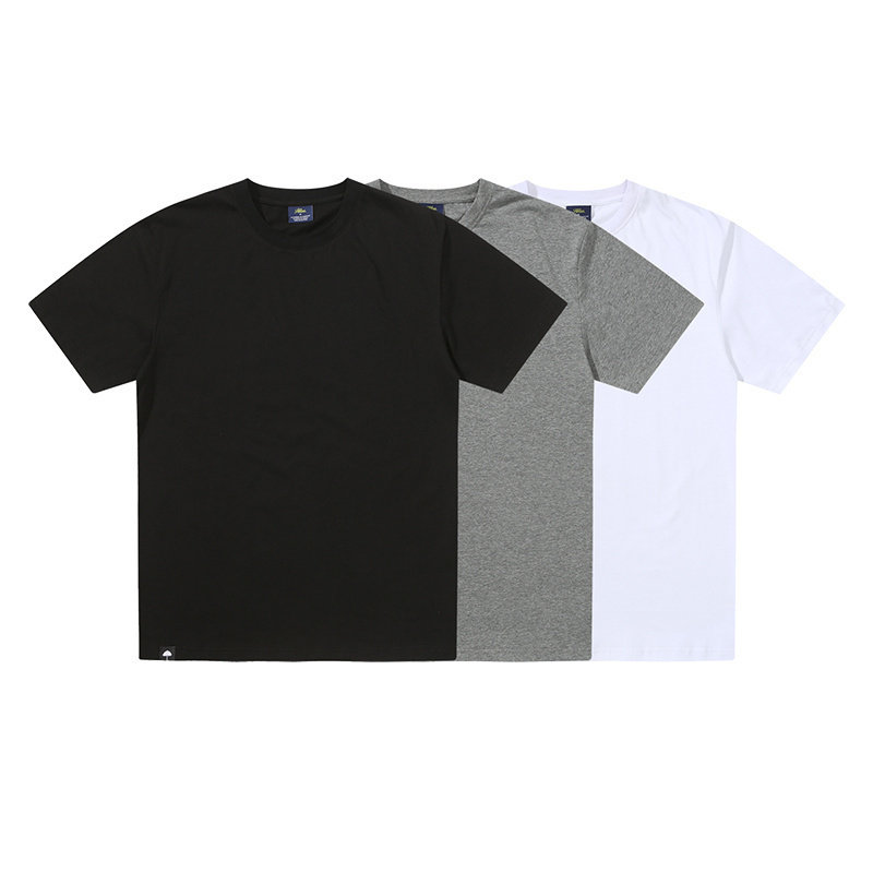 法国短袖纯色宽松圆领短袖T恤