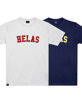 [法国]Helas CAMPUS TEE WHITE/NAVY 经典LOGO短袖T恤