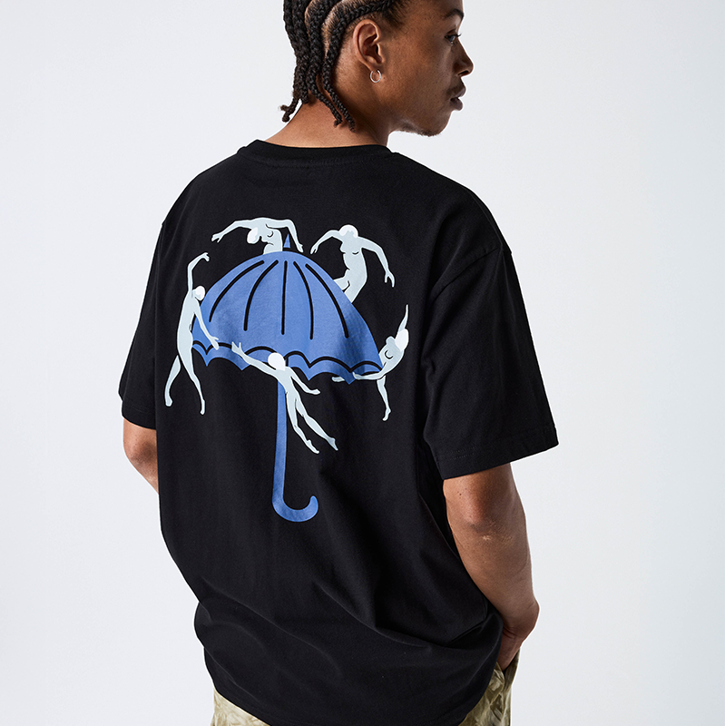 【法国】HELAS 25FA DANCING TEE 双色纯棉跳舞主题LOGO T恤