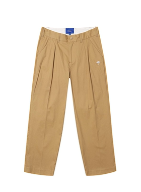 【法国】HELAS 25SP PLEAT PANTS 卡其休闲直筒长裤