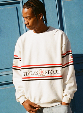 【法国】HELAS 25WIN SPORT CREWNECK双色运动圆领套头卫衣