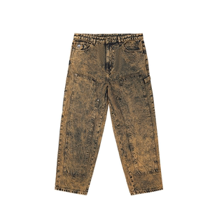 法国 JEANS HELAS CARPENTER PANTS棕色木匠水洗牛仔裤 25FA