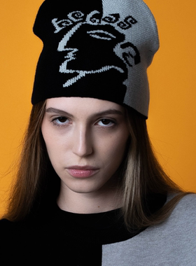 【法国】HELAS 25WIN DIEU GREC BEANIE 黑灰拼接希腊神冷帽线帽