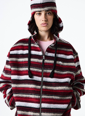 【法国】HELAS 25FA ETHNO FULL ZIP JACKET民族条纹拉链夹克