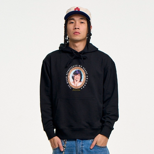 AVENUE&SON大道之子2025经典 人像纪念印花滑板连帽套头卫衣