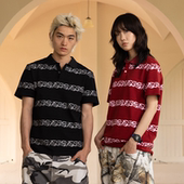 AVENUESON大道之子2025双色条纹满印光谱纯棉短袖 polo衫