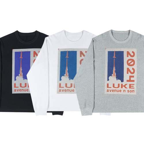 AVENUE & SON2024LUKE联名ASLK PRINTED LONG SLEEVES长袖T恤