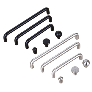 柜门拉手现代简约衣柜柜子拉手不锈钢拉丝原色抽屉橱柜门把手u型