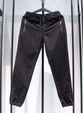 JACKJONES杰克琼斯青春流行旅游四季修身黑色休闲裤小脚裤束脚裤