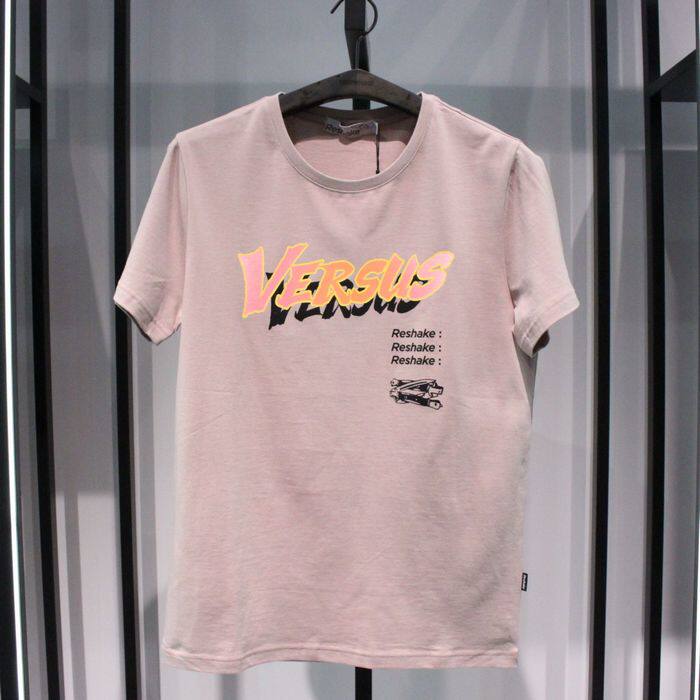 SELECTED斯莱德字母夏季日常粉色纯棉圆领12人街霸短袖半袖T恤