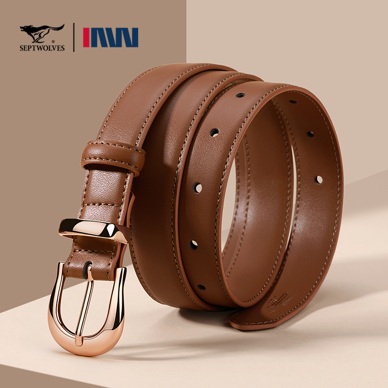 七匹狼正品女士真皮腰带