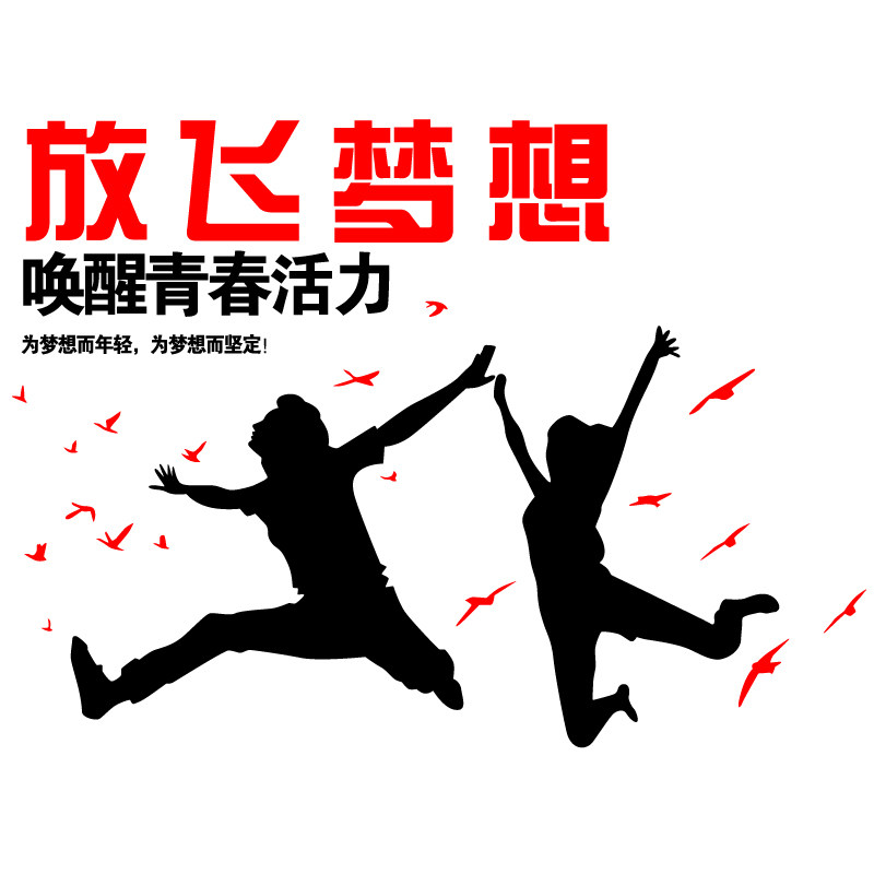 办公室装饰校园励志文化墙壁布置亚克力3d立体墙贴画放飞梦想创意