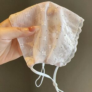 夏季口罩女薄款透气蕾丝网纱烫钻时尚韩版夏天遮阳女神面罩可水洗