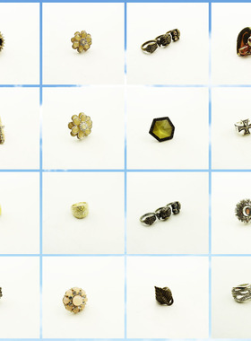 满钻宝石欧美戒指孤品戒指