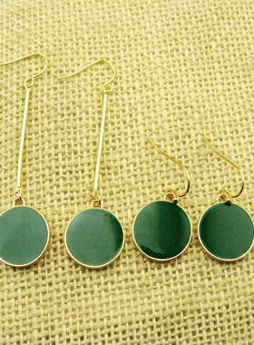 B66  日韩设计简约滴釉长短款耳环耳钉女款 耳夹