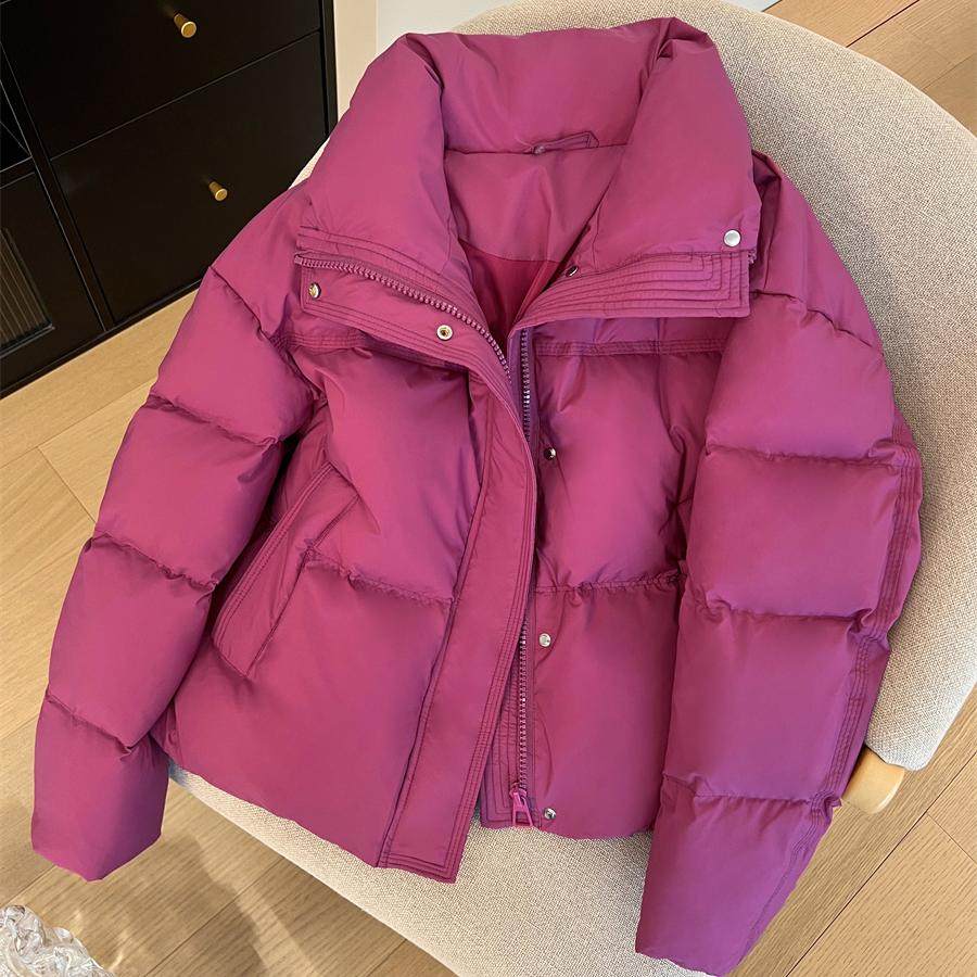 保暖短款面包羽绒服小个子外套女