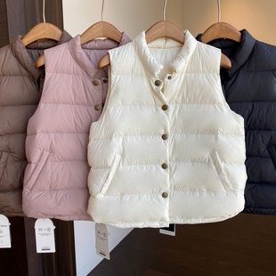三星90白鸭绒马甲保暖厚实短款 品质推荐 羽绒服女秋冬新 AMR