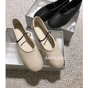 真皮超软平底芭蕾舞鞋 羊皮奶奶鞋 TR家极简 ANCHUDSS