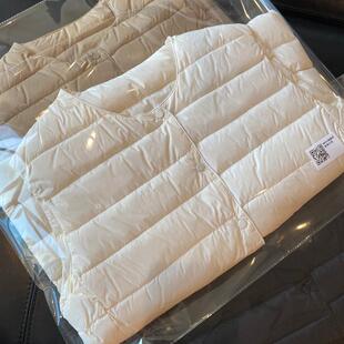 羽绒服女外套秋冬新款 叠穿时髦高品质白鹅绒马甲轻薄短款 AMR