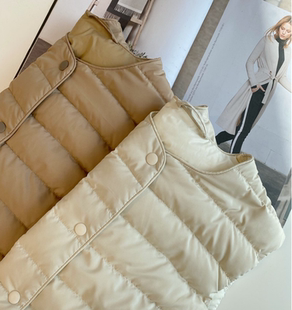 冬季 2022年新款 保暖背心小个羽绒马甲女款 轻奢高端95白鹅绒无袖