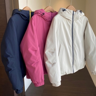 保暖连帽冲锋衣加厚外套羽绒服女2025新款 酷帅时髦 秋冬 AMR