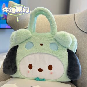 卡通大容量日系新款毛绒绒怕恰狗 库洛米笔记本电脑包手提包可爱15.6寸14寸学生女