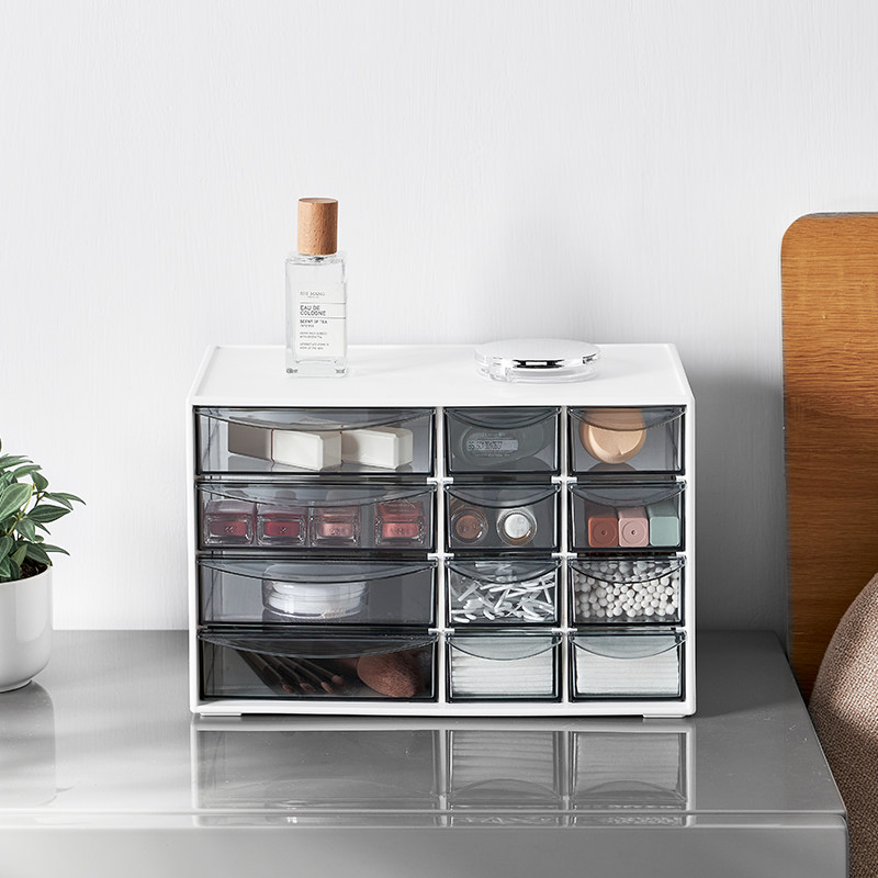 日本创意桌面抽屉式办公用品整理盒透明亚克力首饰品塑料收纳盒,收纳整理,桌面收纳盒,淘宝优惠券,粉丝福利购,淘宝优惠卷