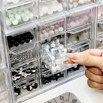 手工串珠收纳盒防尘透明