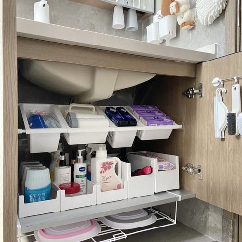 免打孔浴室厨房下水槽收纳架