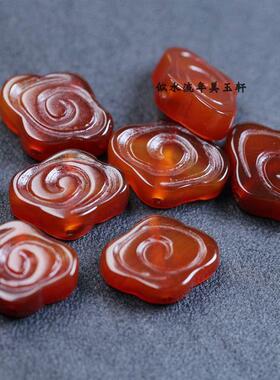 14x19mm玛瑙通孔如意祥云背云 DIY手链项链流苏耳环配饰