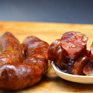 重庆年味集农家麻辣香肠500g五香传统广味腊肠糯米香肠烟熏腊味