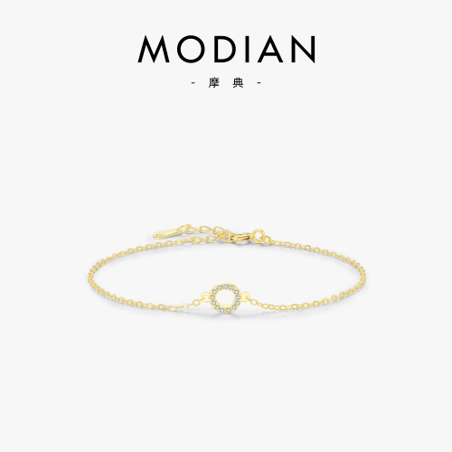 摩典925银小众几何镶钻韩版手链