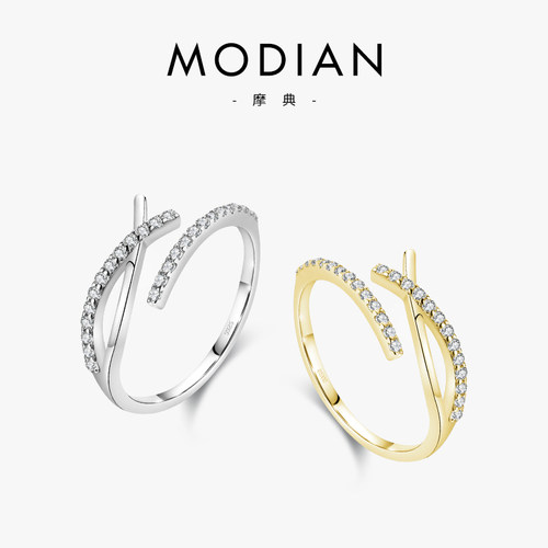 开口可调节不规则小众纯银戒指