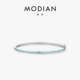 MODIAN摩典S925纯银原创设计小众高级感薄荷绿闭口珐琅手镯手环女