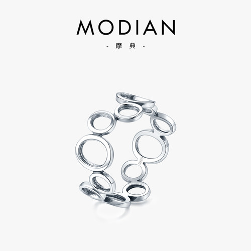 原创高级设计感圆圈欧美风戒指