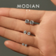 MODIAN摩典50分莫桑钻耳钉女S925纯银轻奢高级感爆闪耳骨钉耳饰