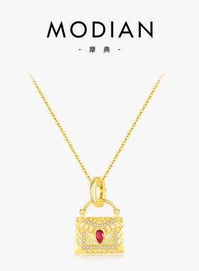 摩典925纯银鸽血红小香风锁骨链