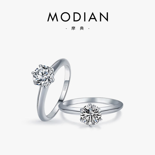 925纯银经典镶锆超闪女克拉戒指