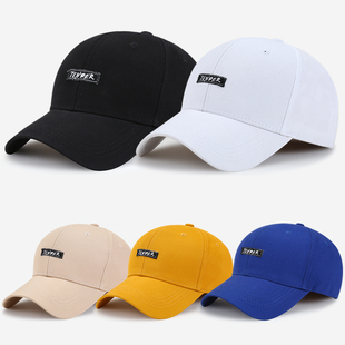 帽子男韩版潮鸭舌帽女ins潮牌女士秋天卡其黄蓝色男款秋季防晒帽