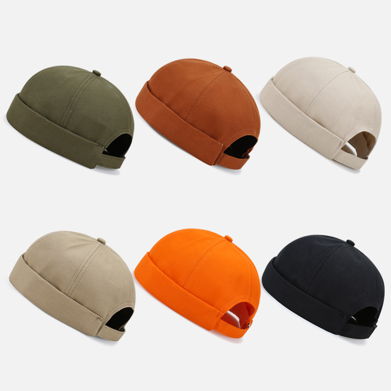 帽子男瓜皮帽地主帽夏季雅痞帽流氓帽寸头女流氓帽夏天水手太阳帽