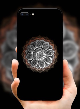 六字真言手机壳12/13/14/15ppro适用于苹果16/16promax八宝祥瑞mate60/mate70pro扎西德勒x100/x200pro保护套