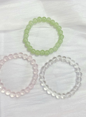 冰透感原创自制手串古风小清新高颜值手链小众diy手工设计感手饰