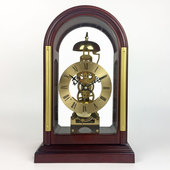 透视机械上弦台钟简约现代客厅座钟报时发条齿轮钟电视柜摆件ZW07