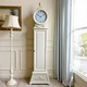 法式 乡村储物收纳柜 复古简约现代白色落地钟客厅报时木钟北欧美式